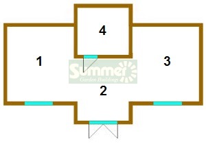 LOG CABINS xx - Floor plan and sizes
