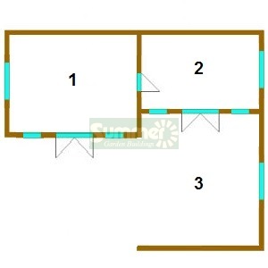 LOG CABINS xx - Floor plan and sizes