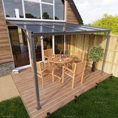 Aluminium Lean To Gazebo 395 - Polycarbonate Roof Aluminium Lean To Gazebo 395 - Polycarbonate Roof