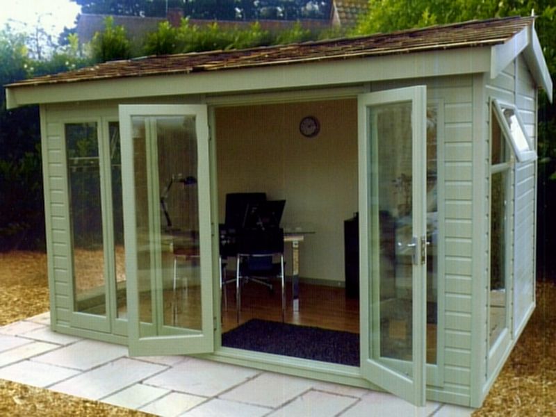 Malvern Studio Pavillion Summerhouse - Low Level Glazing, Double Glazed