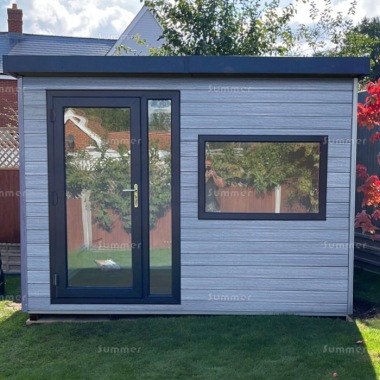 Composite Pent Garden Office 467 - Double Glazed PVCu, Fitted Free Composite Pent Garden Office 467 - Double Glazed PVCu, Fitted Free