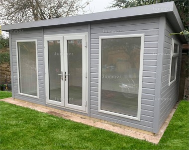 Pent Garden Office 300 - Painted, Double Glazed PVCu, Fitted Free Pent Garden Office 300 - Painted, Double Glazed PVCu, Fitted Free