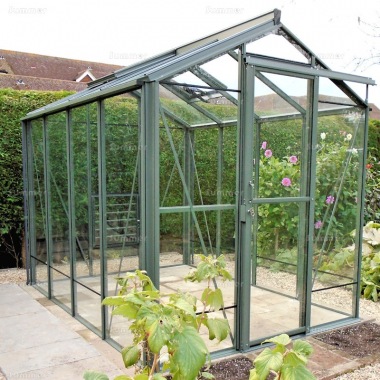 Aluminium Greenhouse 60 - Box Section, Toughened Glass Aluminium Greenhouse 60 - Box Section, Toughened Glass