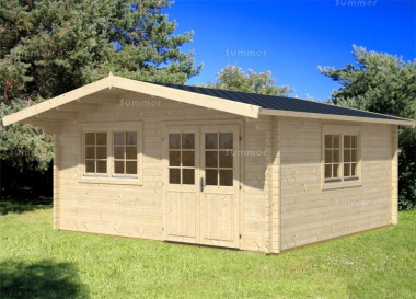Apex 70mm Log Cabin 450 - Bespoke, Double Glazed Apex 70mm Log Cabin 450 - Bespoke, Double Glazed
