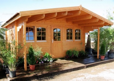 Apex 70mm Log Cabin 463 - Double Glazed Apex 70mm Log Cabin 463 - Double Glazed
