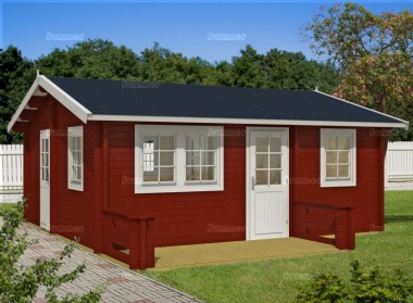 Four Room Side Door Apex Log Cabin 557 - Terrace Four Room Side Door Apex Log Cabin 557 - Terrace