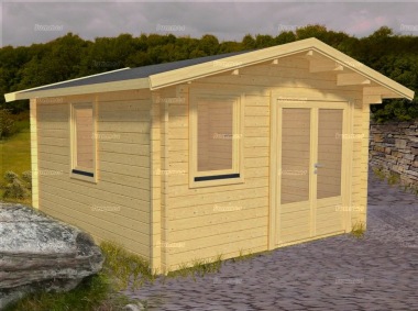 Apex Double Door Log Cabin 566 - Double Glazed Apex Double Door Log Cabin 566 - Double Glazed
