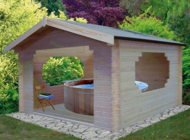 Shire Bere Log Cabin - Gazebo or Hot Tub Cover, FSC® Certified