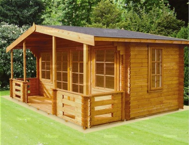 Shire Lydford Log Cabin - Verandah, FSC® Certified