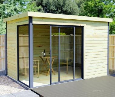 45mm Log Cabin 367 - Modern Aluminium Hybrid, FSC® Certified 45mm Log Cabin 367 - Modern Aluminium Hybrid, FSC® Certified
