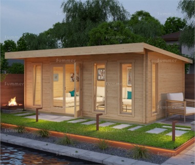 Pent Roof Log Cabin 563 - Double Glazed, FSC® Certified Pent Roof Log Cabin 563 - Double Glazed, FSC® Certified