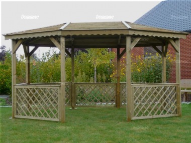 Solid Kiosk Gazebo - Octagonal, FSC® Certified