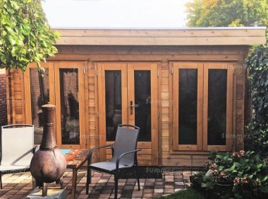 Lugarde Double Glazed Pent Roof Log Cabin 601 - Large Panes