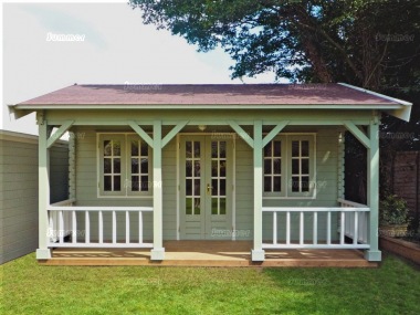Lugarde Side Door Apex Log Cabin 293 - Bespoke, Double Glazed
