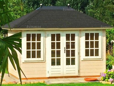 Lugarde Hipped Roof Double Glazed Log Cabin 304 - 45mm, Bespoke