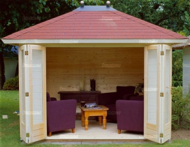 Lugarde Hipped Roof Folding Door Log Cabin 309 - Bespoke
