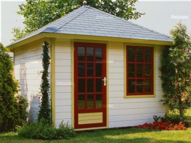 Lugarde Hipped Roof Single Door Log Cabin 310 - Bespoke Lugarde Hipped Roof Single Door Log Cabin 310 - Bespoke