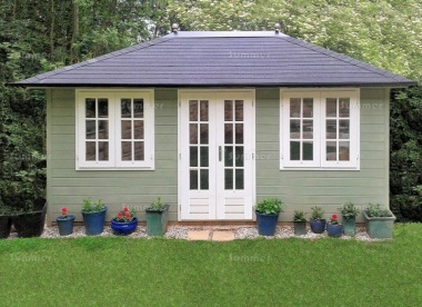 Lugarde Hipped Roof Double Glazed Log Cabin 324 - 45mm, Bespoke