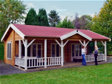 Lugarde Clocktower Log Cabin 486 - Double Glazed, Felt Tiles