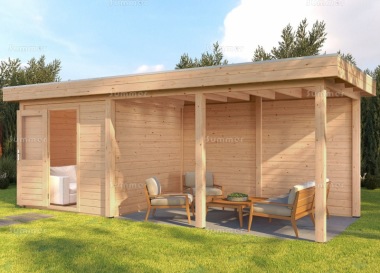 Lugarde Select Pent Roof Gazebo 260 - With Integral Summerhouse