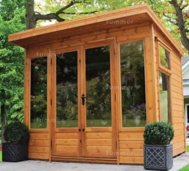 Malvern Studio Pent Summerhouse - Low Level Glazing, Double Glazed
