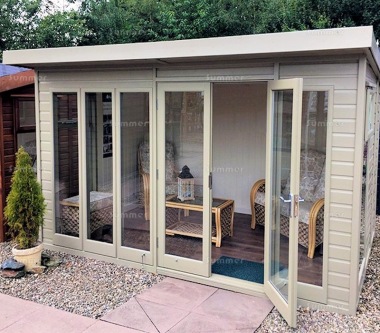 Malvern Studio Pent Summerhouse - Low Level Glazing, Double Glazed