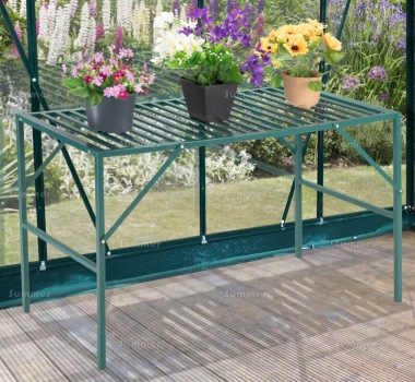 Green 1 Tier Slatted Staging 305 - Easy Assembly Green 1 Tier Slatted Staging 305 - Easy Assembly
