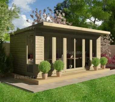 Pent Summerhouse 258 - Double Glazed, Pressure Treated Pent Summerhouse 258 - Double Glazed, Pressure Treated