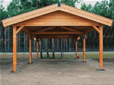 Lugarde Wooden Gazebo 277 - Apex Roof, Felt Tiles